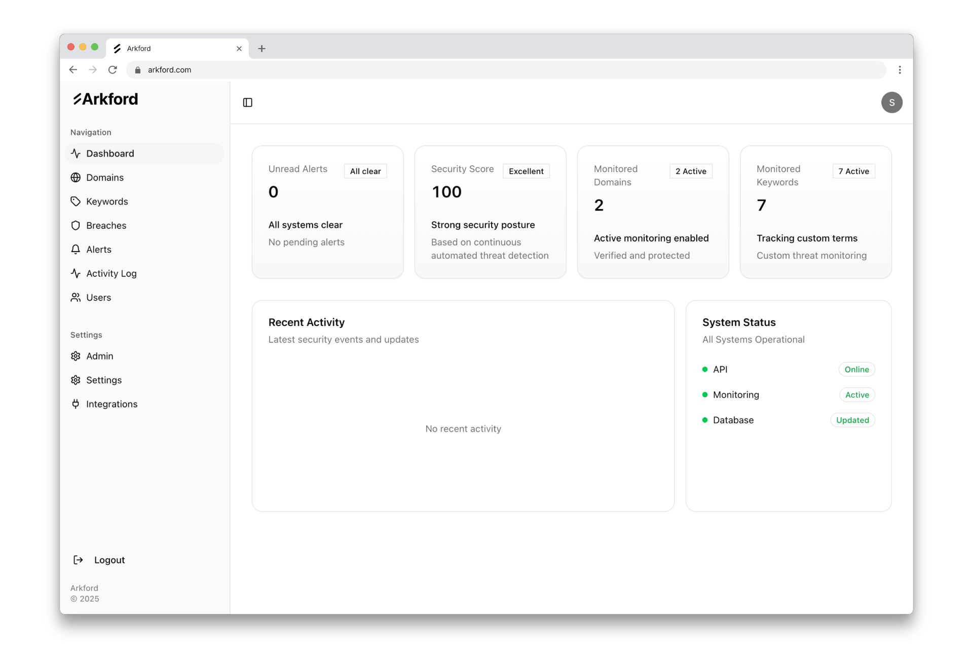 Arkford product screenshot