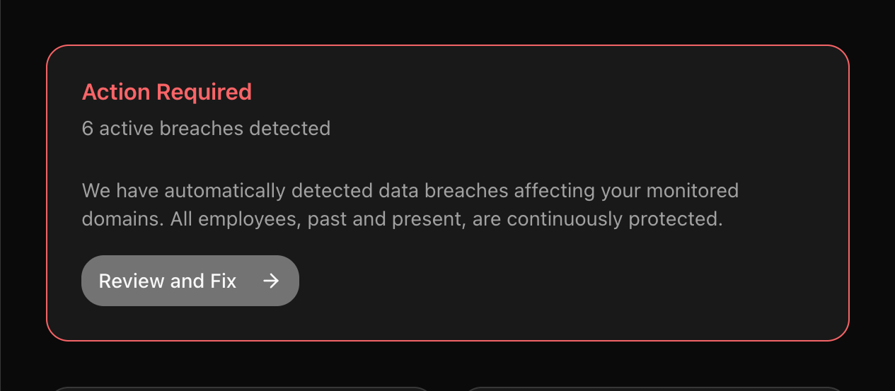 Alert notification dark